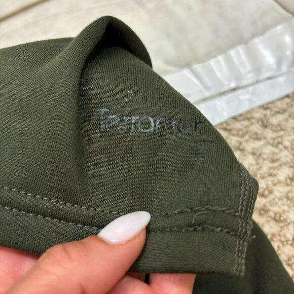 Men’s Terramar Wilder Collection Olive Green Long Sleeve Shirt Size Small - Picture 9 of 9